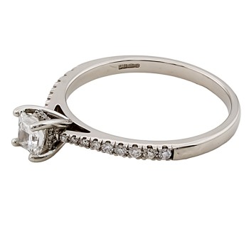 Platinum Diamond 0.56cts Ring size R